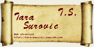 Tara Surović vizit kartica